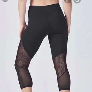Fabletics Crop black & metallic Leggings